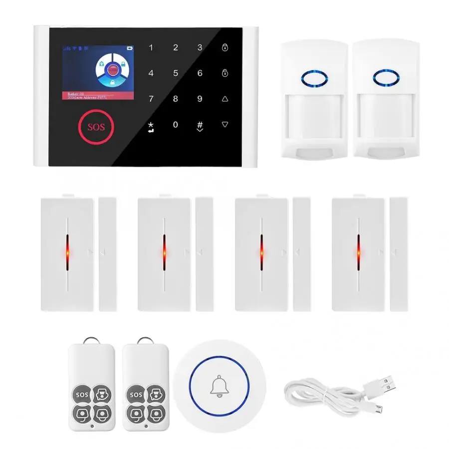 Alarm system for home WIFI GSM GPRS Home Burglar Intruder Touch Sensor Security System Accessories Anti-theft | Безопасность и