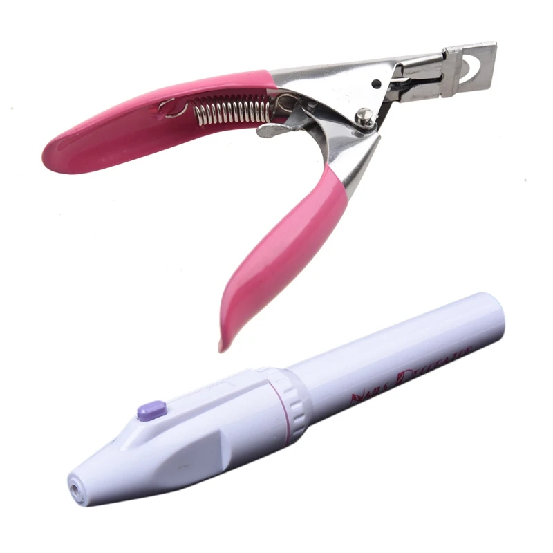 2 шт. инструменты: 1 акриловый УФ-гель ложный наконечник для ногтей Резак стрижки и