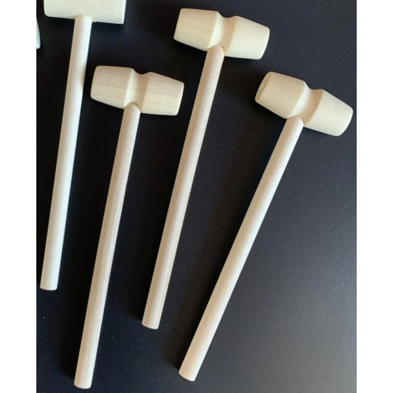 

50 Pieces Small Wood Hammer Wooden Mallet Hammer for DIY Woodworking Household Multi Hand Tool
