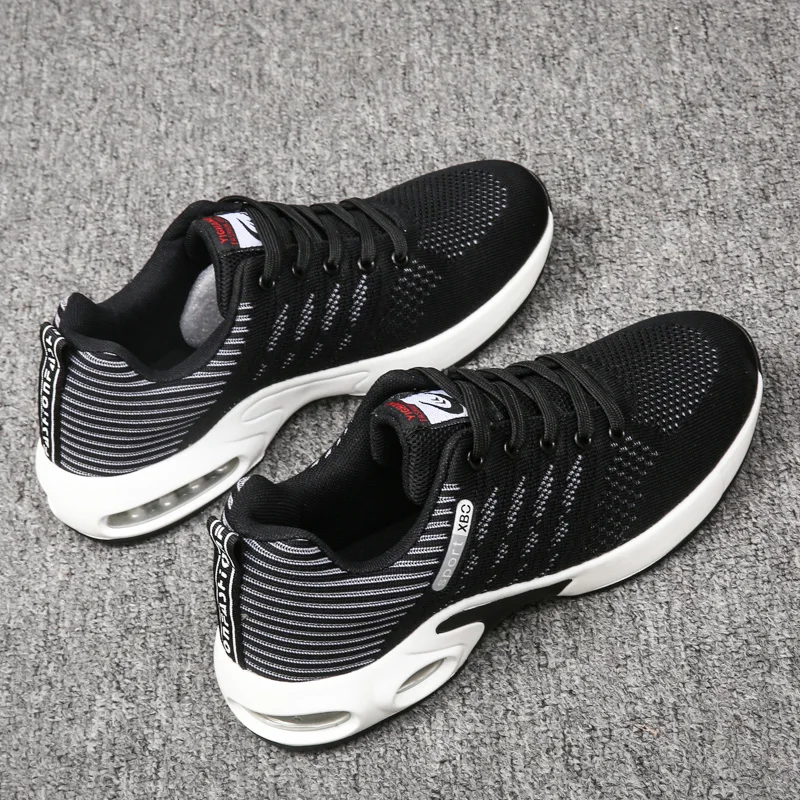 

Men Air Cushion Sneakers Breathable Running Shoes Outdoor Fitness Sports Shoes Lace-up Casual Walking Shoes Large Size