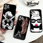 Модные чехлы для девочек, черный мягкий чехол для телефона для iPhone 12 Pro Max Mini 6 6S 7 8 Plus XR XS 11 Pro Max X SE 2020, чехол для телефона