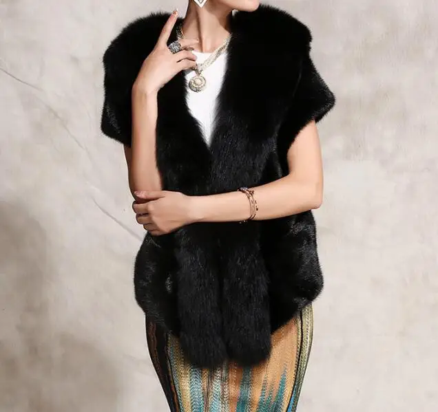 Женский жилет из искусственного меха Весенняя шаль большого размера | Женская