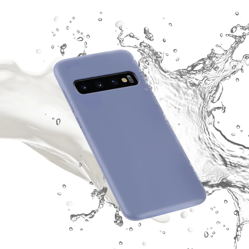 Силиконовый однотонный чехол для samsung Galaxy A10 A20E A20 A30 A40 A50 A70 M20 S8 S9 S10 Примечание 10 плюс S10e жидкости Чехлы мягкие из кожи TPU чехол