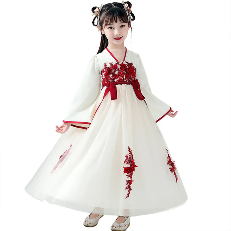 Детское платье hanfu для девушек в Восточном китайском стиле