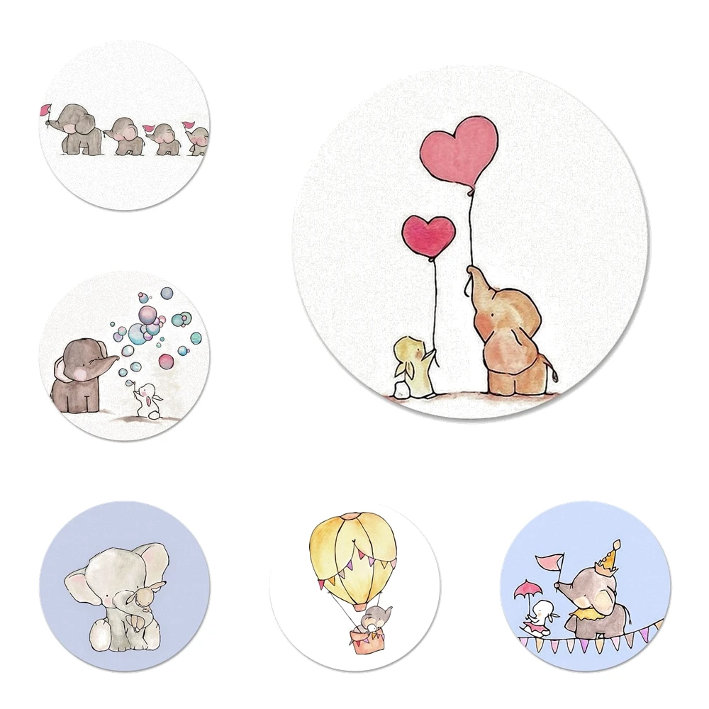 Милый значок в виде слона кролика зайчика для одежды рюкзака украшение подарок |