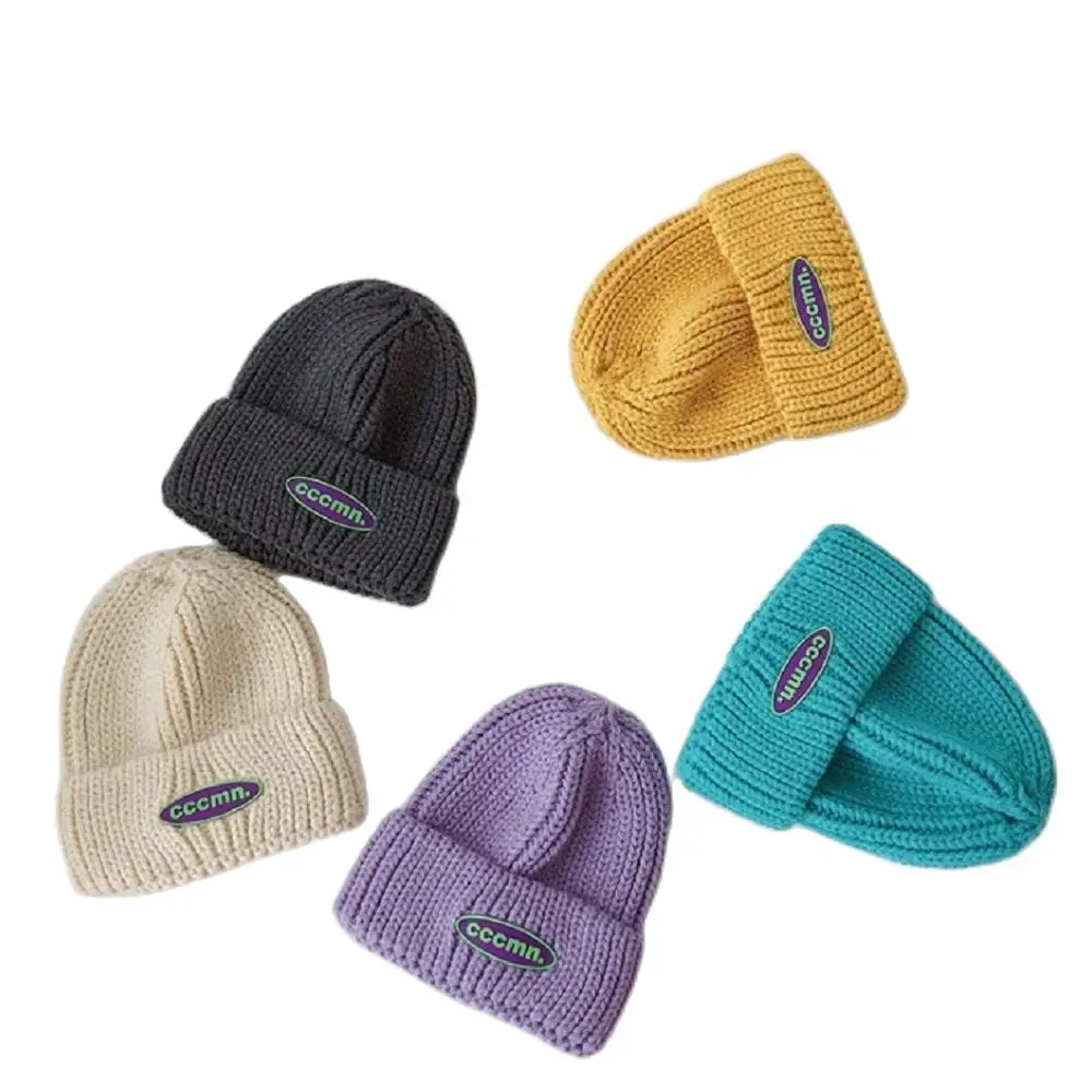 

Children Wool Cap Autumn Winter New Fund Warm Warmth Sets Cap Candy ColorHip Hip Hop Caps