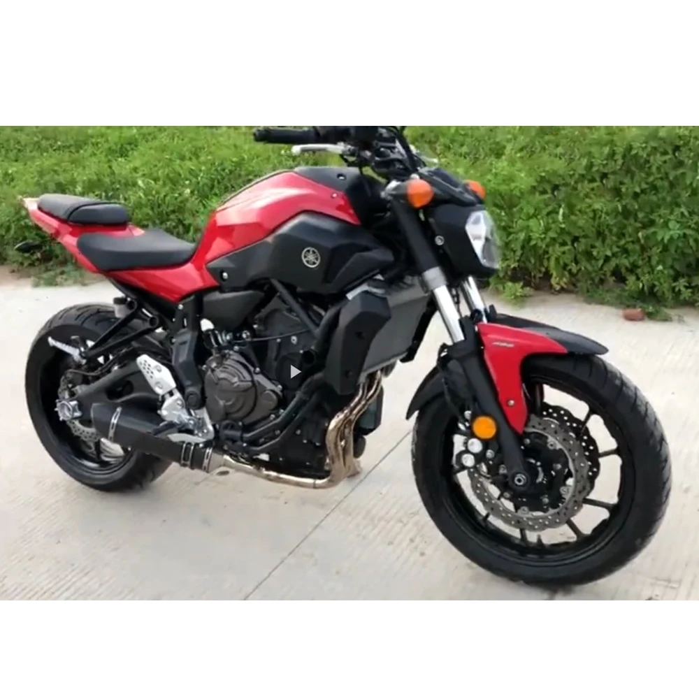 ZS гонки для Yamaha FZ-07/MT-07 выхлопная система мотоцикла передняя Труба средняя труба