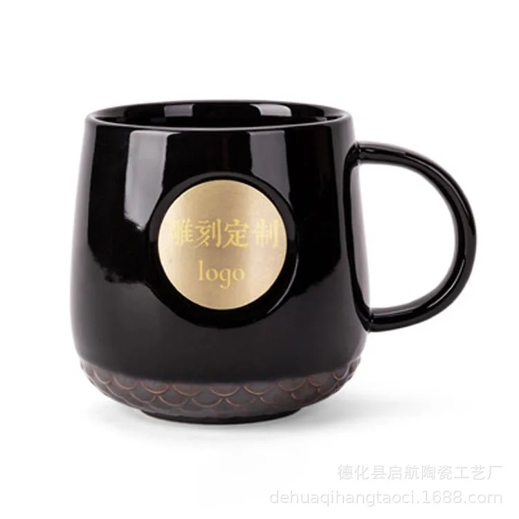 

Classic large capacity metal mugs creative lovers coffee cups