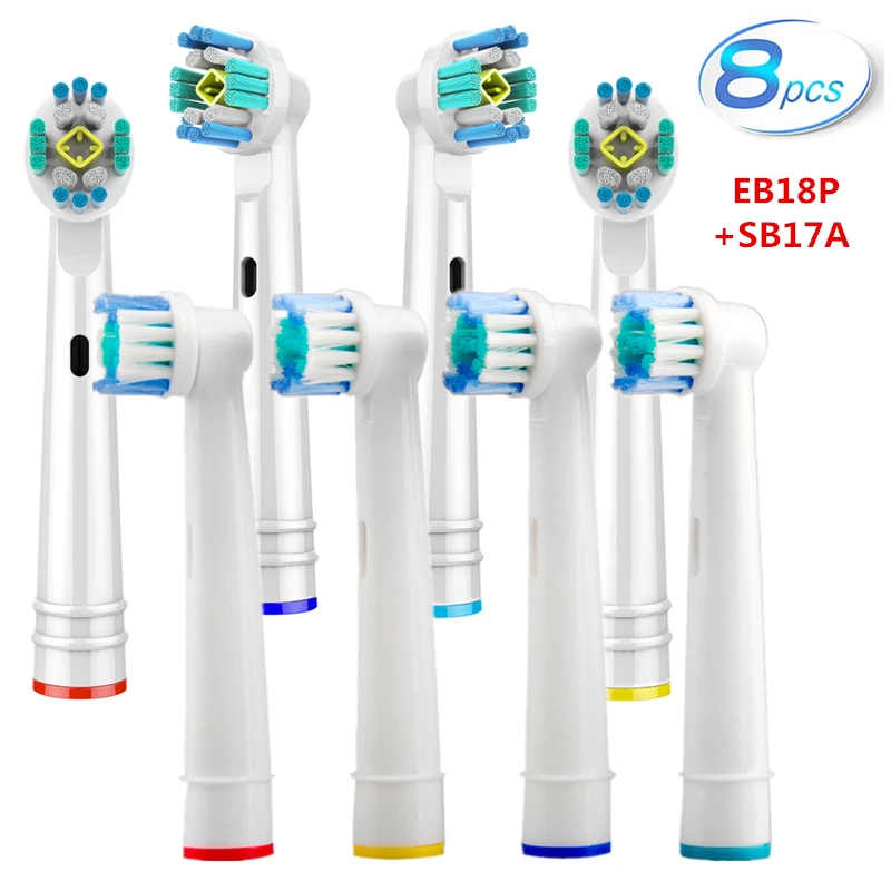 

8pcs Electric Toothbrush Nozzles For Oral B 3D Whiteing Toothbrush Heads Braun Wholesale Dropshipping Toothbrush Heads