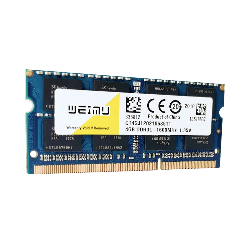 Оперативная память для ноутбука DDR3L 2 ГБ 4 8 1600 1333 МГц PC3 1066 10600 12800 8500 Pin 204 в без