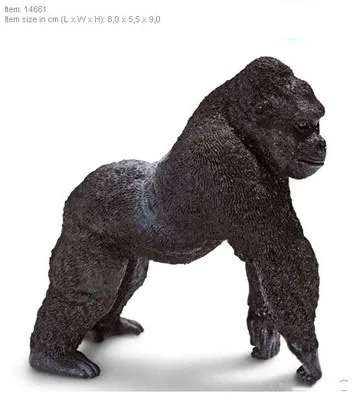 sliverback gorilla Оригинальные оригинальные джунгли дикая жизнь зоопарк ферма животные наборы собака волк осел бык овца Бегемот фигурка детская игрушка для детей подарок - Цвет: sliverback gorilla
