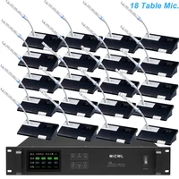 micwl professional digital wireless 18 gooseneck microphone conference system 18 table 1 chairman 17 delegate unit mic