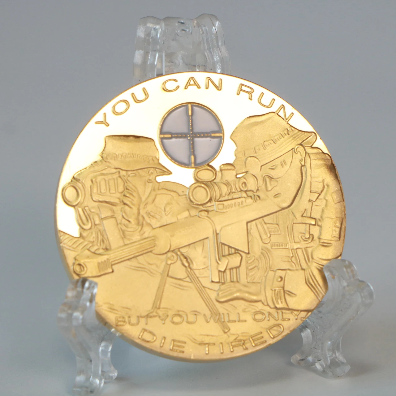 Вы можете бегать но вы умрете только уставшие снайперы 999 настоящая позолоченная