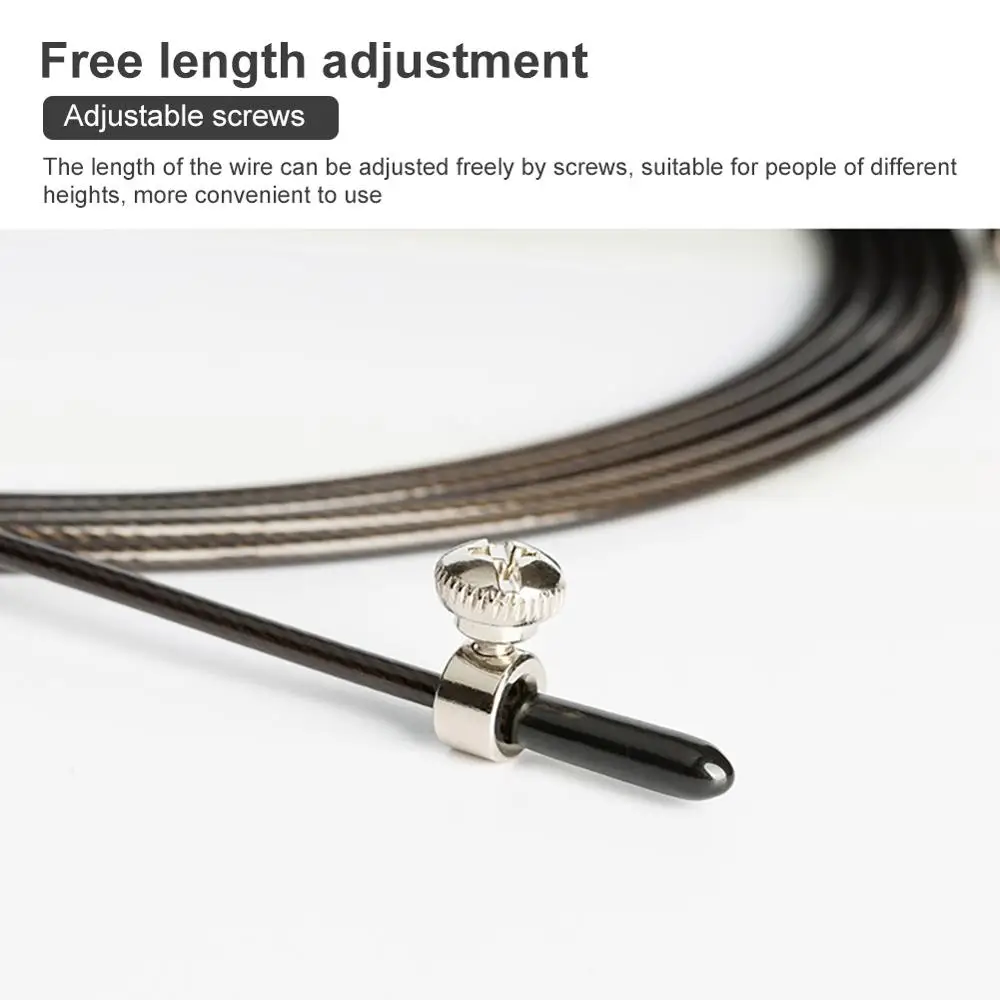 Гоночная скакалка металлическая ручка подшипник стальная проволока 3 м