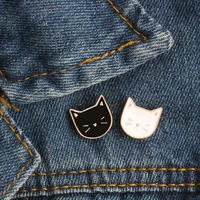 2 pcs set hot cartoon cute cat animal enamel brooch pin decorative jewelry style badge for bag lapel women gift friends