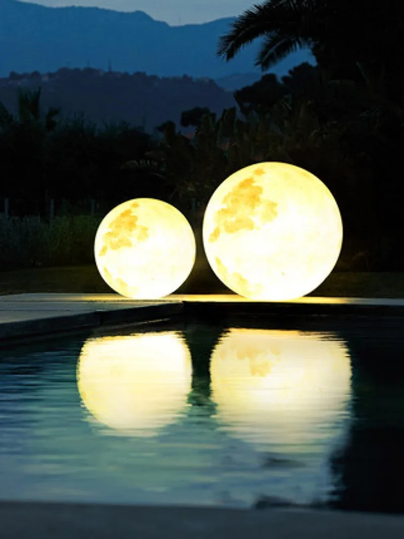 

Rechargeable LED Moon Lamp Waterproof Garden Ball LED Lights Outdoor Lawn Lamps Walkways Garden Path Patio Lawn Yard Decor