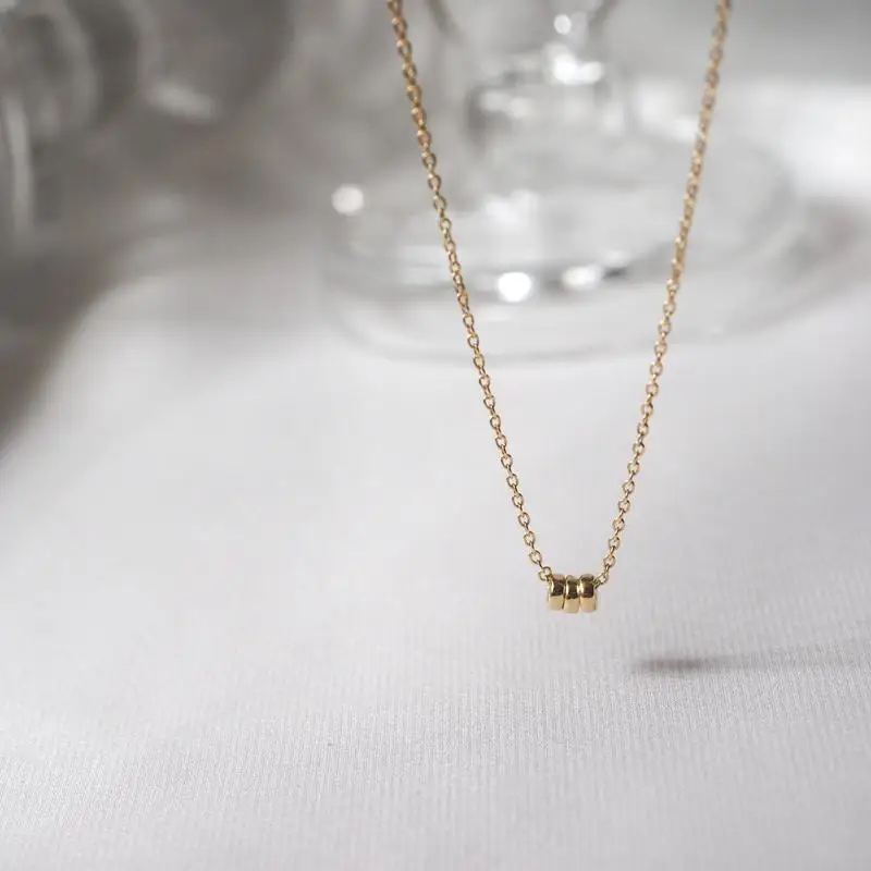 

Necklace for Women Adjustable S925 Sterling Silver Mini Hoop Necklaces Gold Plated Chain Choker Pendant 2021 Trendy Jewelry