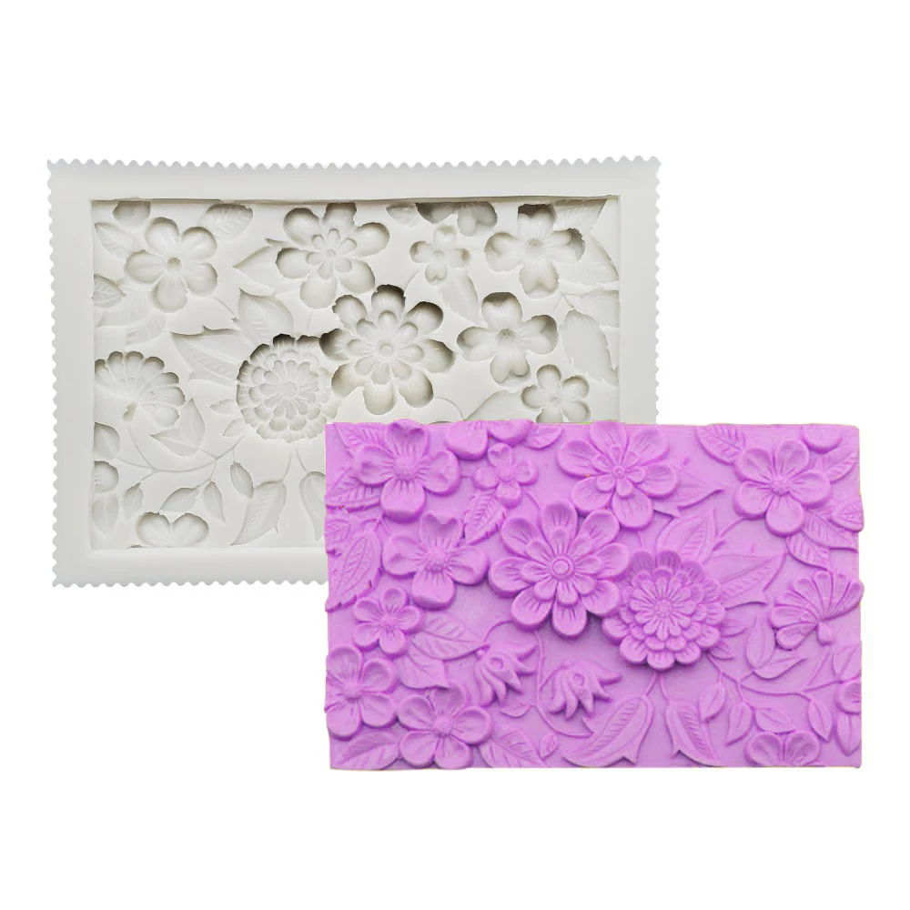 

Силиконовая форма для торта с лепестками цветов и листьев