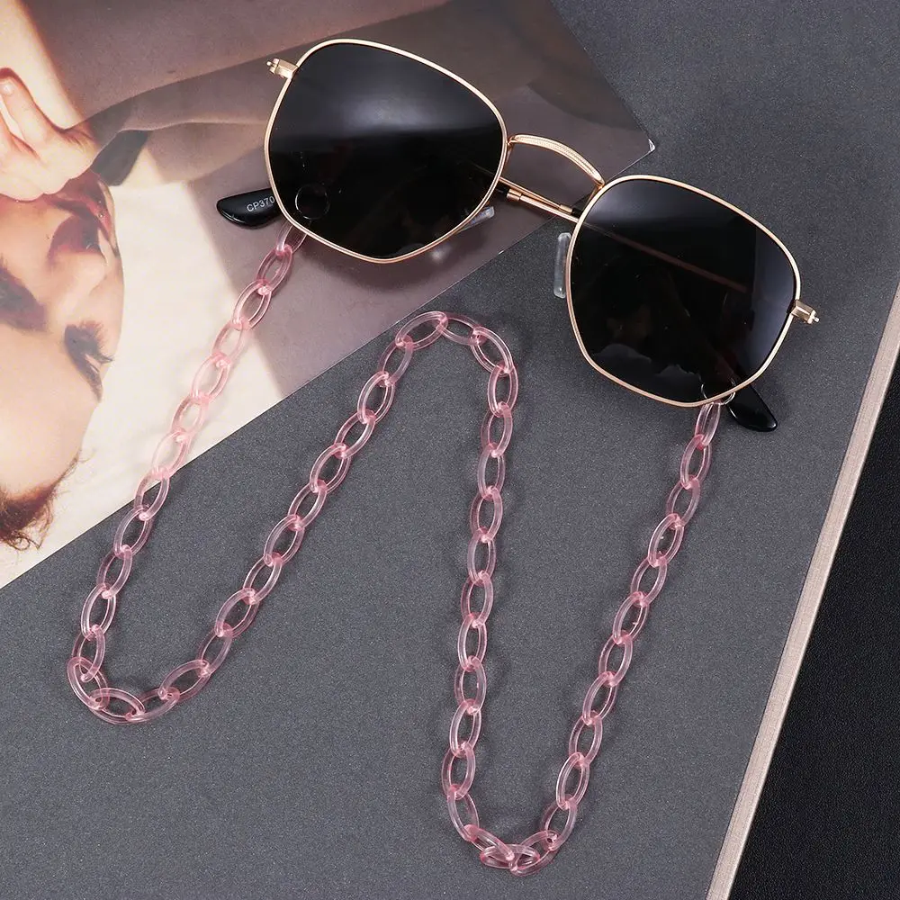 Цветной акриловый шнур для очков карамельные цвета шнурок с цепочкой защиты от