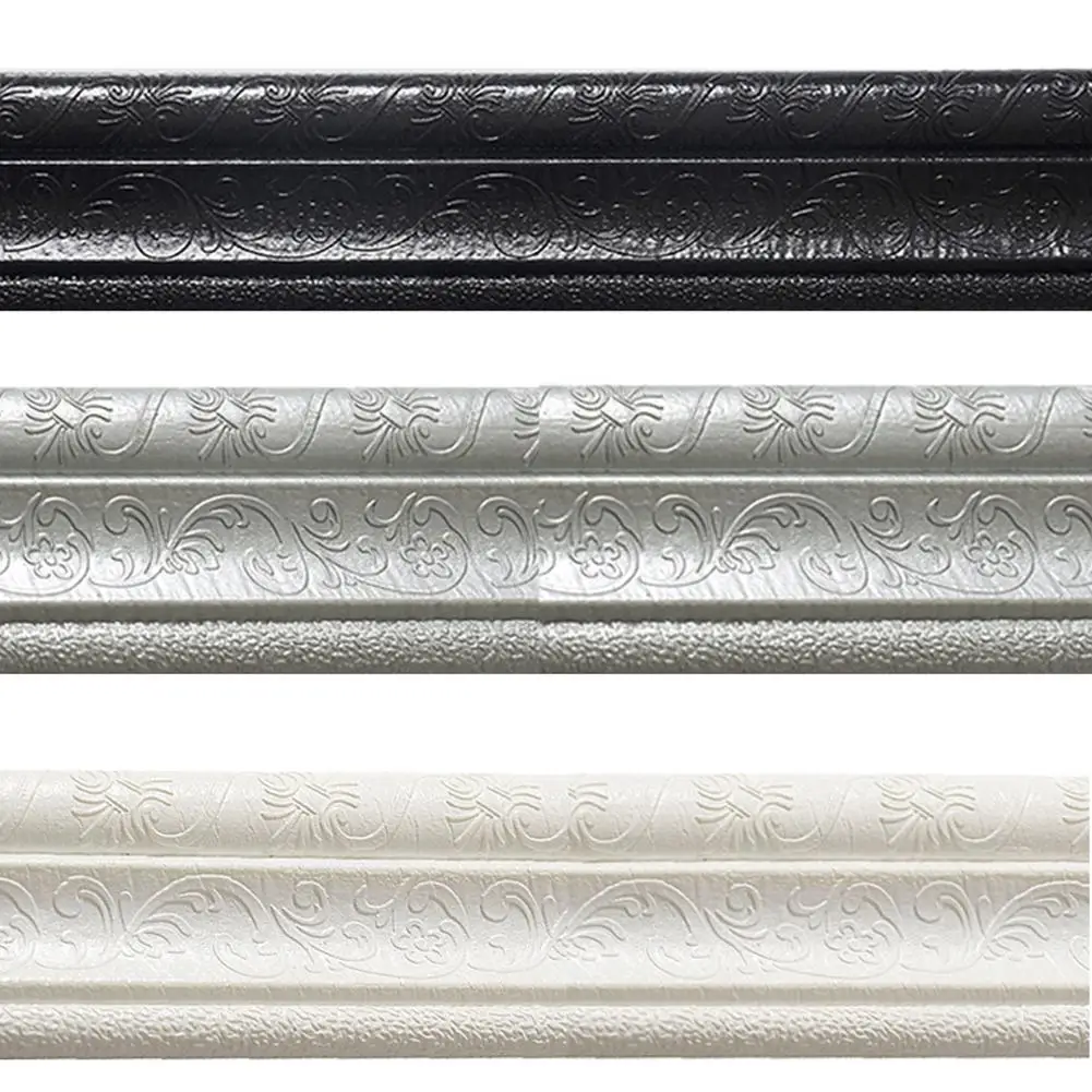 

Wall Border Sticker Wall Decals Skirting Line Sticker Self Adhesive Wall Border Strip Wallpaper Border Features Anti-collision