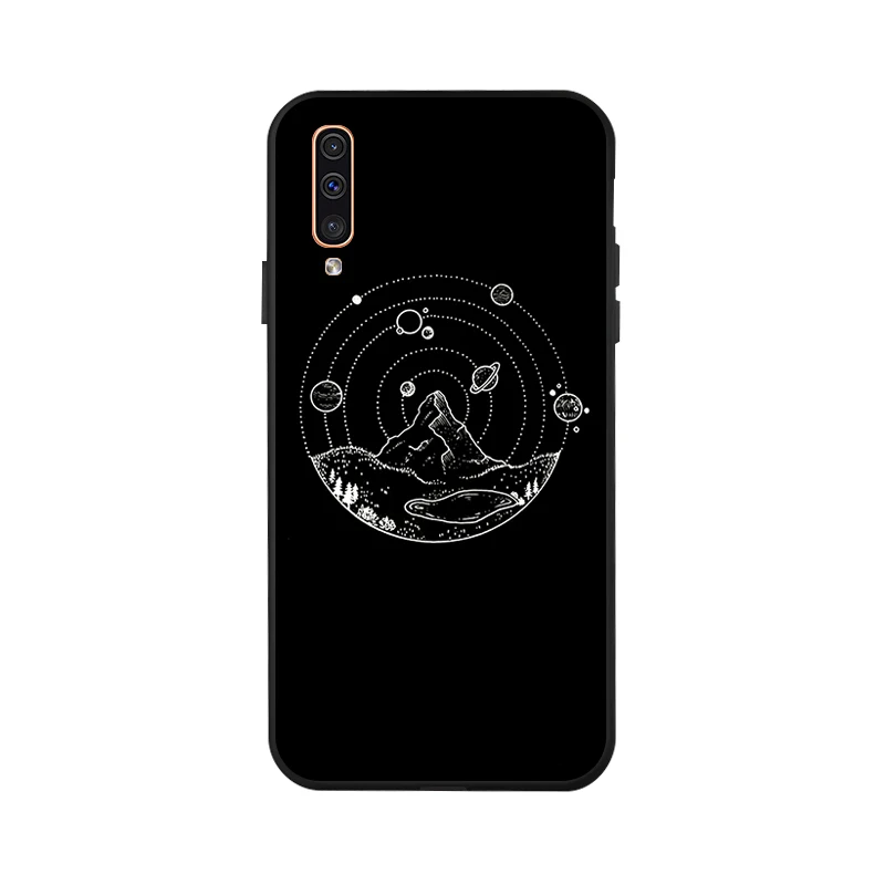 X049 Чехол для samsung A50 A70 A40 A30 A20 A10 M30 M20 M10 чехол с изображением Луны мягкий черный чехол для телефона с принтом чехол для samsung Galaxy A60 A20e - Цвет: X049