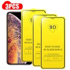 Защитное стекло 9D для iPhone 11, 12 Mini Pro Max, Xs Max, X, Xr, 7, 8, 6S Plus, SE2020, 3 шт.