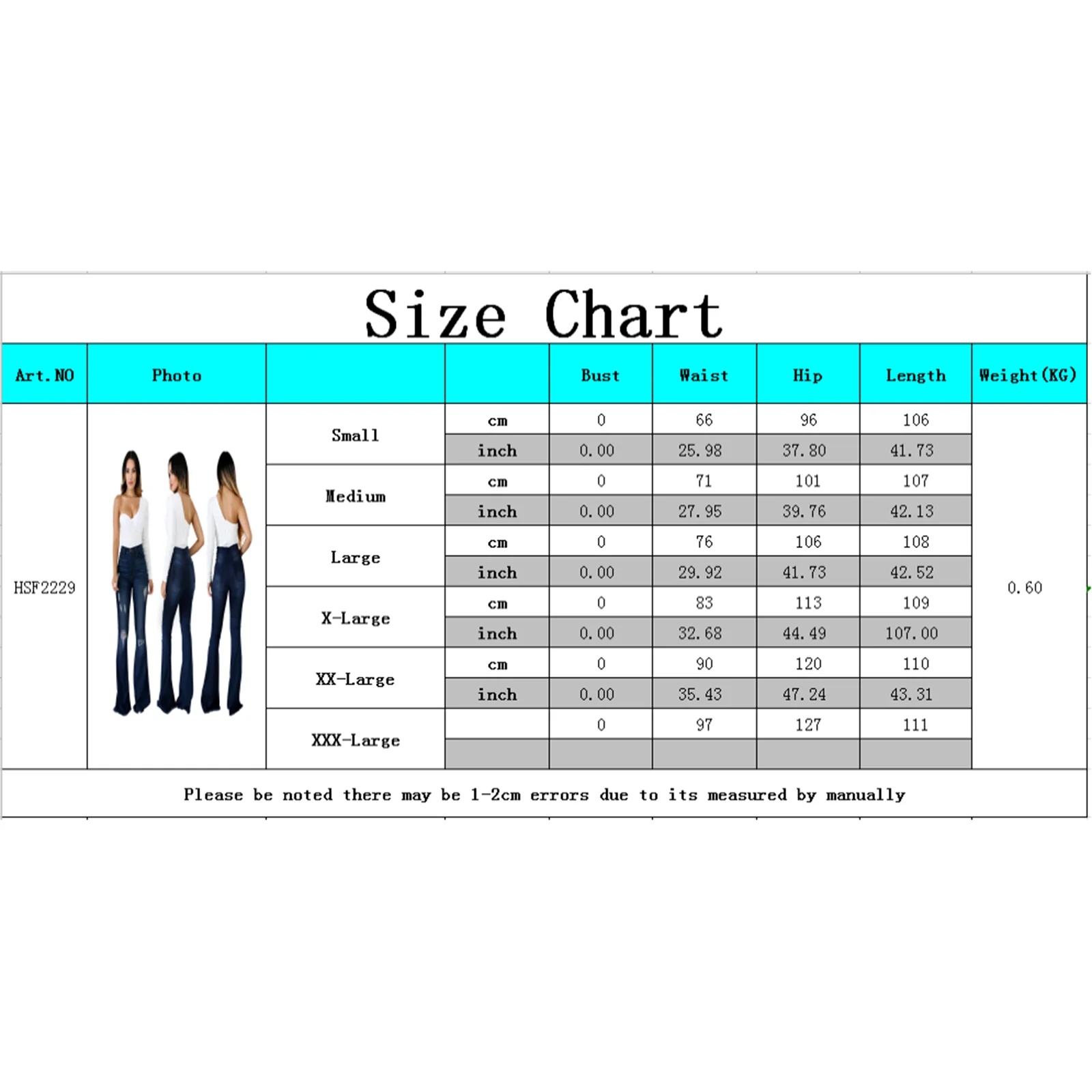 

Female Ripped Jeans, Adults High Waist Flared Trousers Close-Fitting Pants for Spring Fall, S/M/L/XL/XXL/XXXL