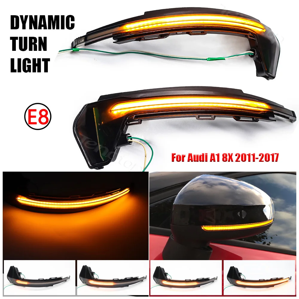 

Dynamic Blinker Turn Signal LED Lights For Audi A1 8X 2011 2012 2013 2014 2015 2016 2017 Mirro Lamp Car Accessories