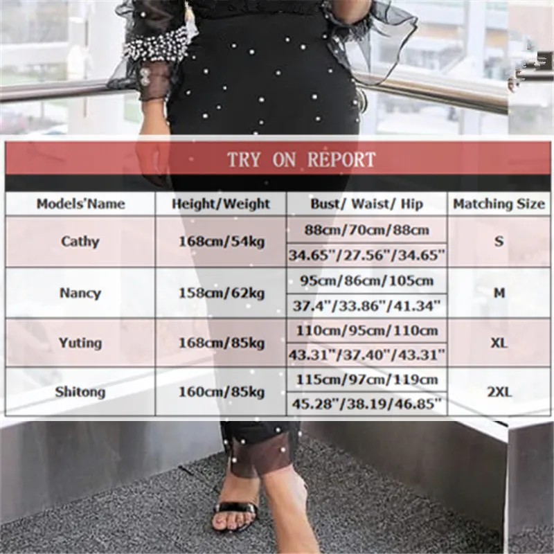 Женская фатиновая юбка AOMEI черная длинная юбка-карандаш с высокой талией бисером