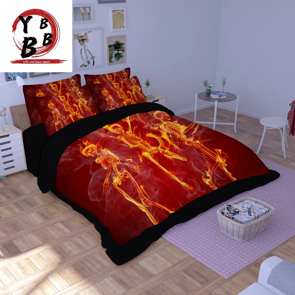 

New Unique Design fashion 3D Skull Bedding Sets Sugar Skulls Duvet Cover sets AU UK US Europe Twin Queen King Size bedclothes