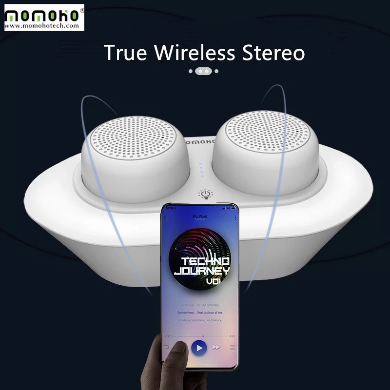 

TWS wireless bluetooth speaker touch subwoofer portable stereo comes with 1000mAh charging compartment adjustable night light