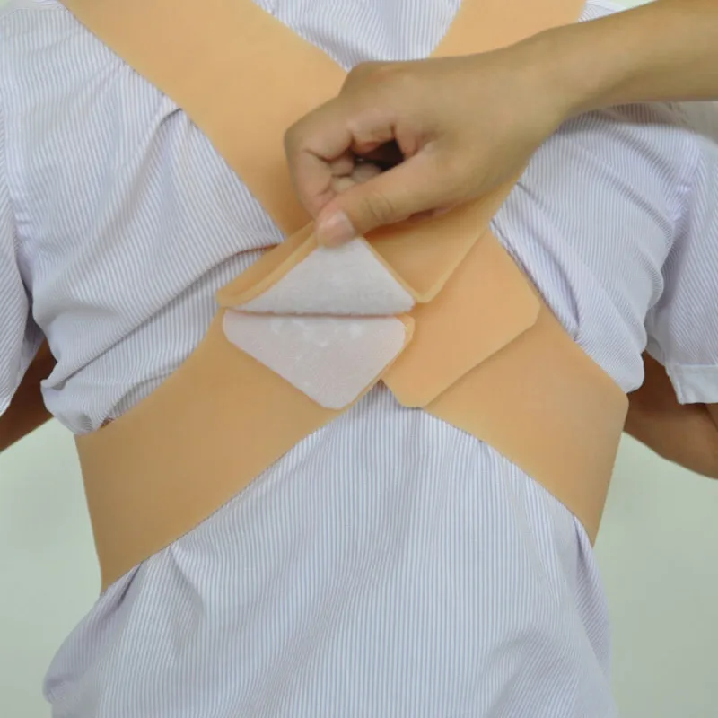 Мужской сексуальный корсет для костюмированной вечеринки с имитацией грудной