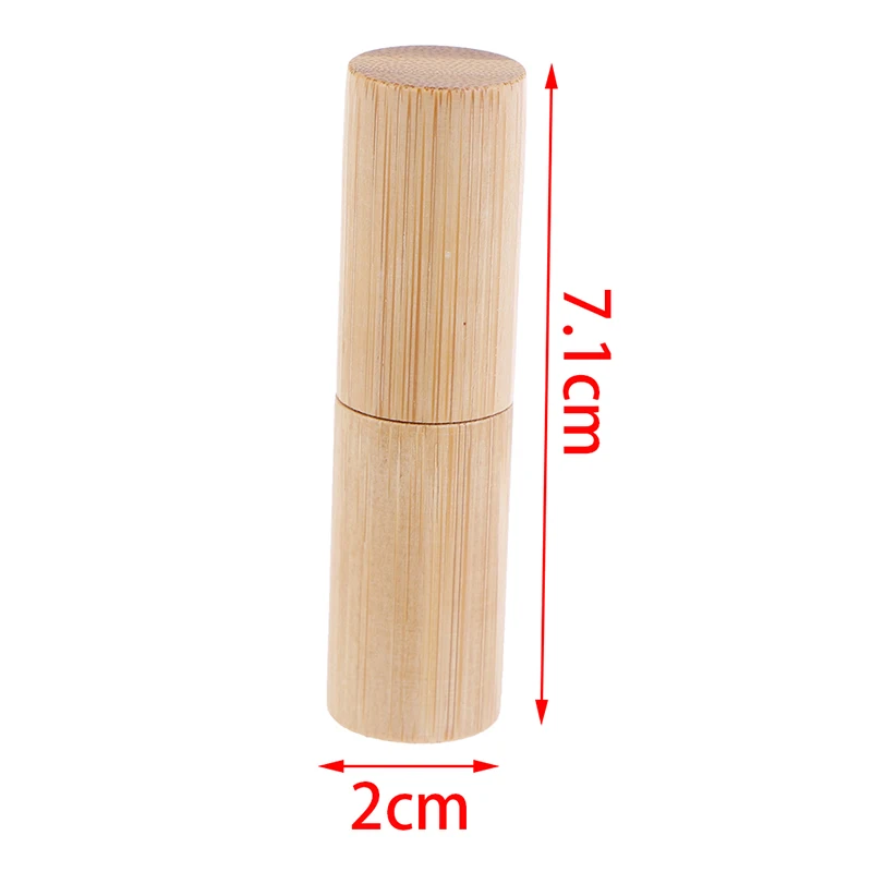 

1PC DIY Bamboo Empty Lip Gross Container Lipstick Tube Container Lip Balm Tubes Bamboo Lipstick Tube
