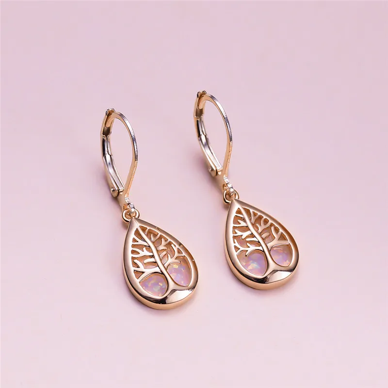 Серьги-подвески с белым или Синим Опалом женские Винтажные висячие серьги в