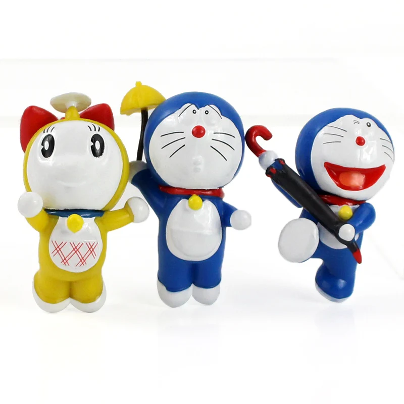 6 шт./лот милые Q vision Doraemon Nobita ПВХ Фигурки Модели игрушки рождественские подарки |