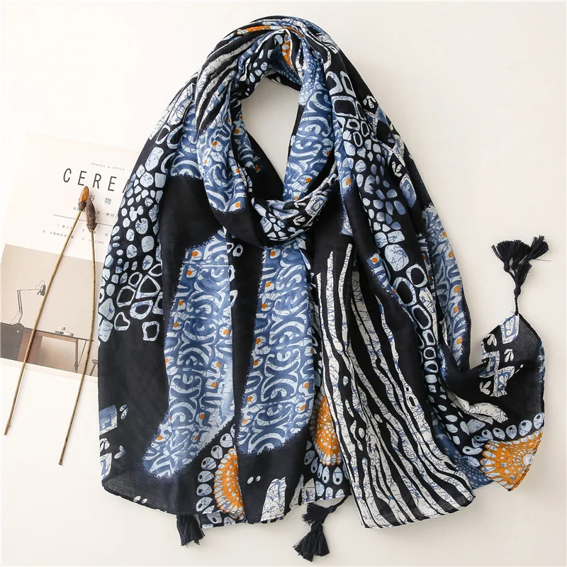 

Women Soft Cotton Hemp Scarf Women's Long Head Scarves - Hijab Wrap Shawls Scarf