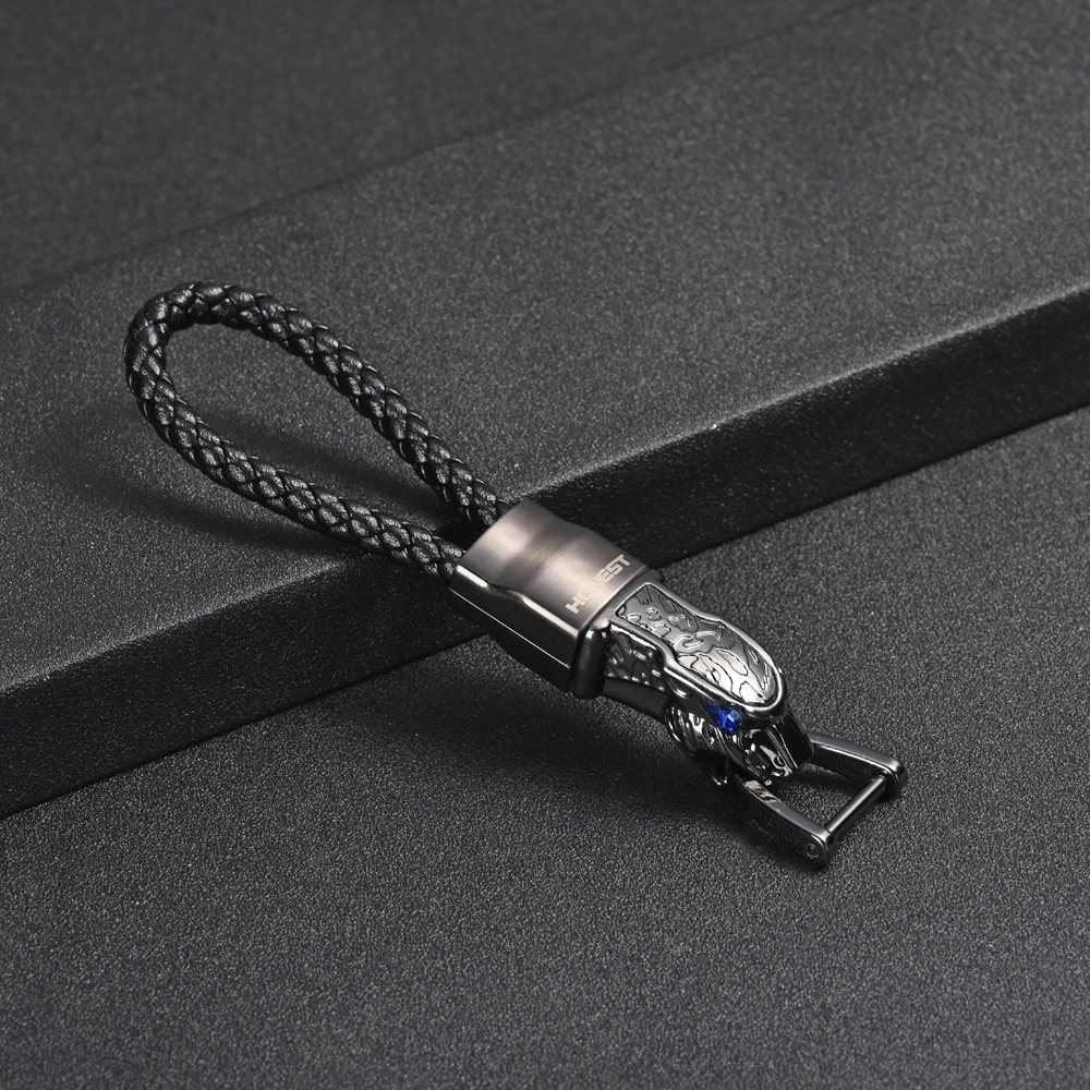 Металлический брелок с леопардовым принтом сплав головы леопарда