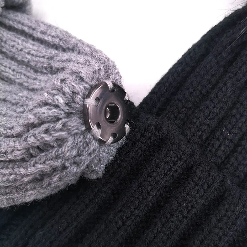 Шапка с помпоном из искусственного меха для новорожденных мальчиков и девочек |