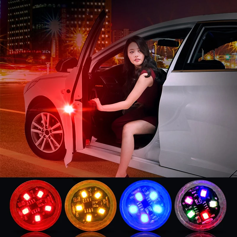 

1/2Pcs Car Opening Door Warning Light LED Anti Rear-end Collinsion Indicator Lights Accessories For Mazda 3 5 6 323 626 CX-3 4 5