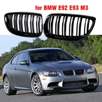front kidney fins sport grill grille black for bmw e92 e93 m3 2006 2009 3 series 2d coupe