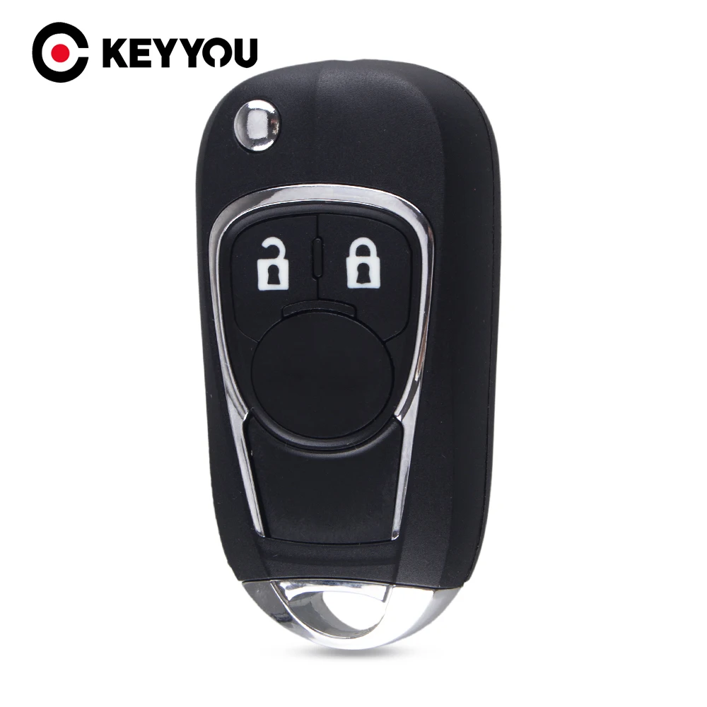 Модифицированный складной ключ-брелок KEYYOU с двумя кнопками для Chevrolet Spark Cruze Aveo