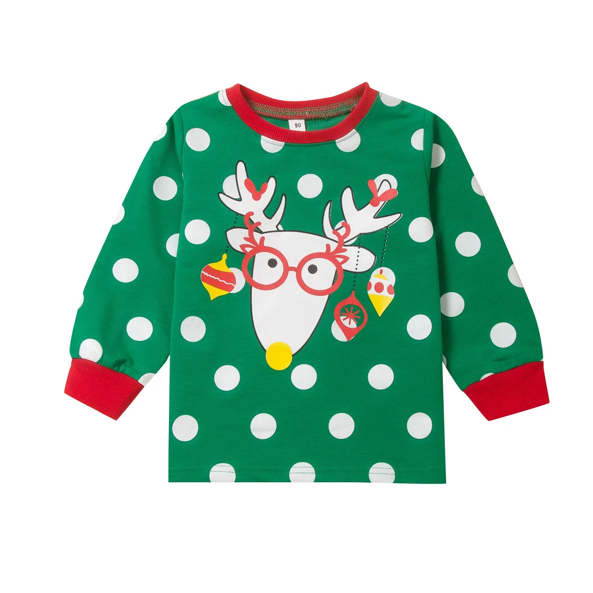 

2020 European And American Style Autumn And Winter New Christmas Sweatershirt Pullover Color Block Sweater Kids Casual Outwear