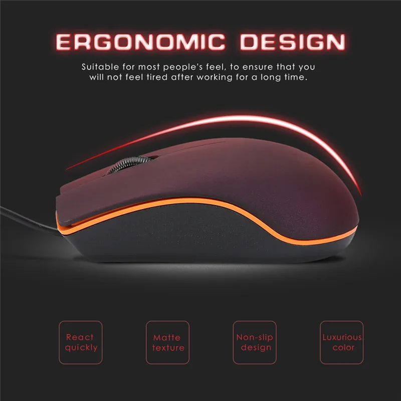 mini m20 wired mouse 1200dpi computer office mouse matte usb gaming mice for pc notebook laptop non slip wired mouse gamer free global shipping