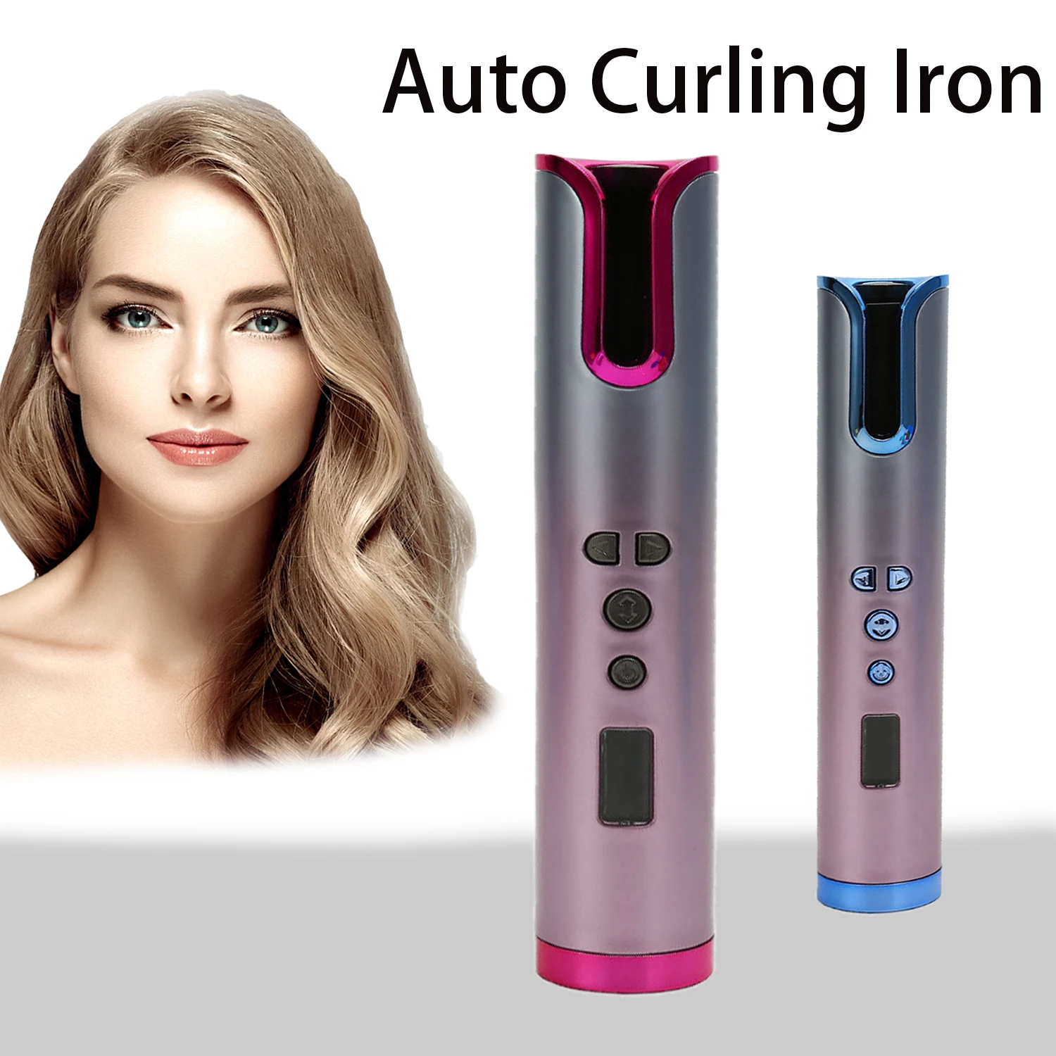 

Wireless Curling Iron Professional Hair Crimper Hair Curl Roller Wand Waver USB Rechargeable Ceramic Hair Styling Tool For Women