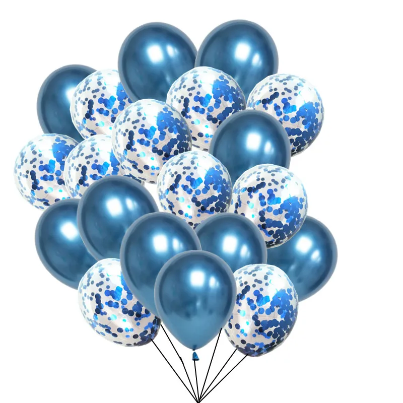 20 шт. синие воздушные шары для свадьбы металлические дня рождения декор крещения