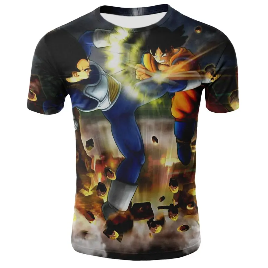 

Summer Men's 3D Anime T-shirt Harajuku Animation Street Couple Hip Hop Cartoon Animal Shirt Casual Fashion Sweatshirt Top
