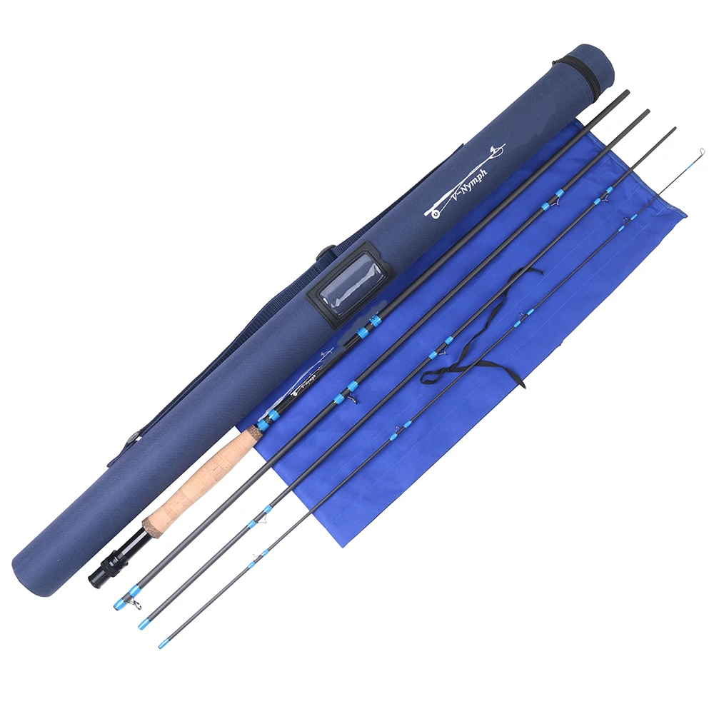 Maximumcatch 10FT-11FT 2/3/4WT 4Sec Нимфа Fly Удочка IM10 графитовая углеродная волокна быстрое действие Fly стержень с Нимфа линии - Цвет: v nymph