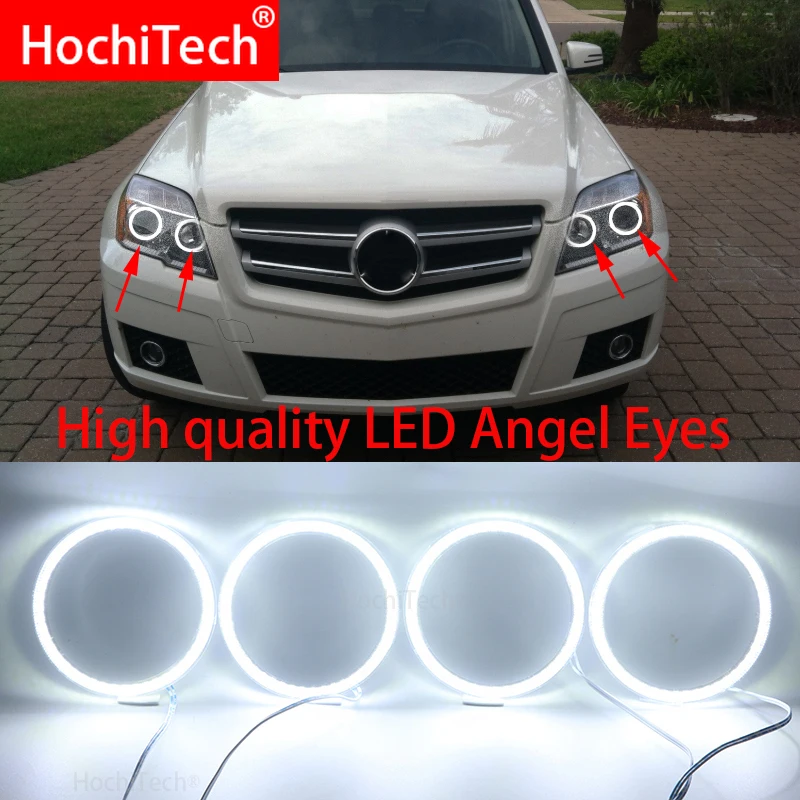 

Для MERCEDES BENZ GLK класс X204 2010 2011 2012 супер яркий белого цвета 3528 SMD комплект светодиодов «глаза ангела» Противотуманные фары светильник дневные х...