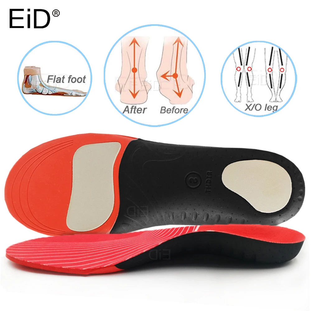 EiD лучшая ортопедическая обувь стельки для обуви EVA Arch Foot Pad X/O коррекции ног на