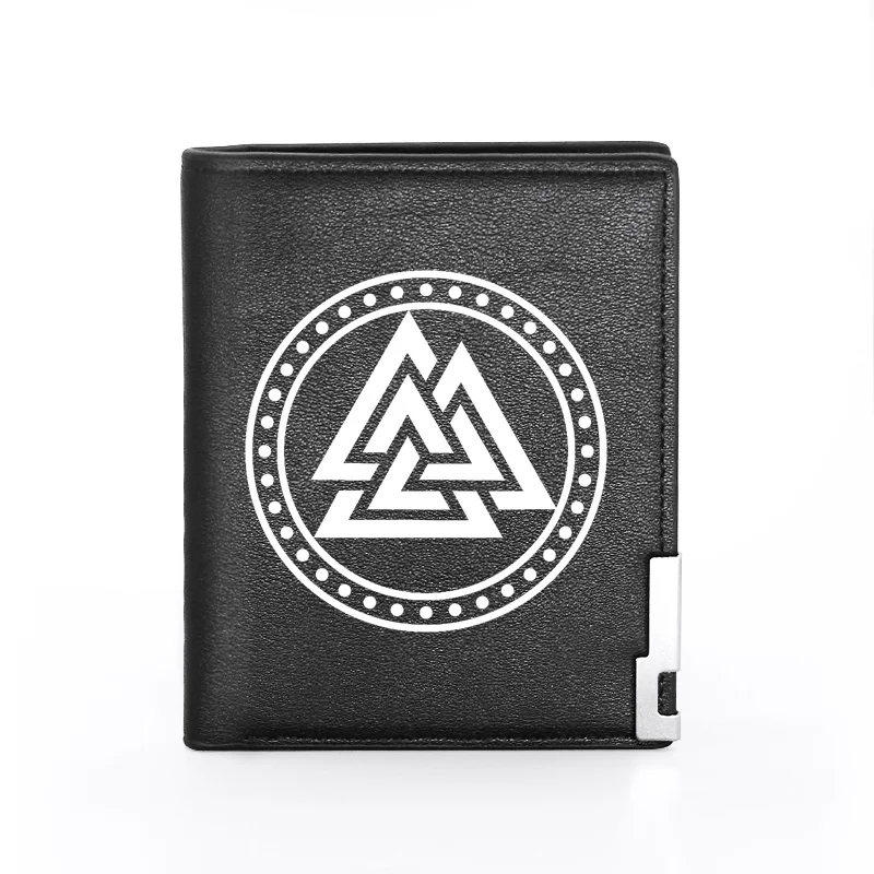 

Norse Mythology Vikings Leather Men Wallet Classic Credit Card Holder Short Purse